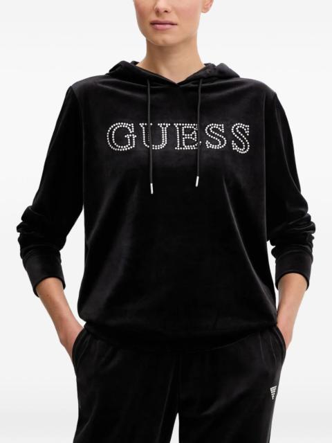 GUESS USA rhinestone-embellished hoodie