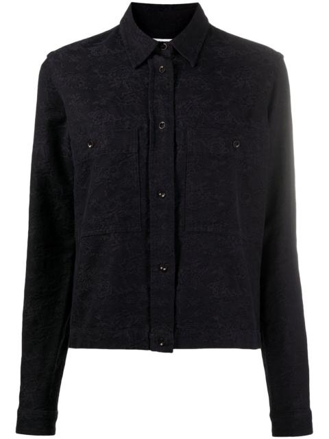 YMC floral jacquard cotton shirt