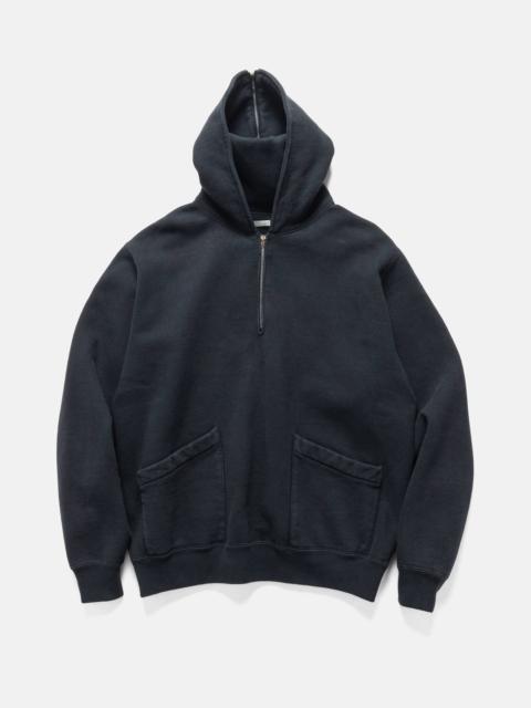 A.PRESSE Sailor Hood Half Zip Sweatshirt Black