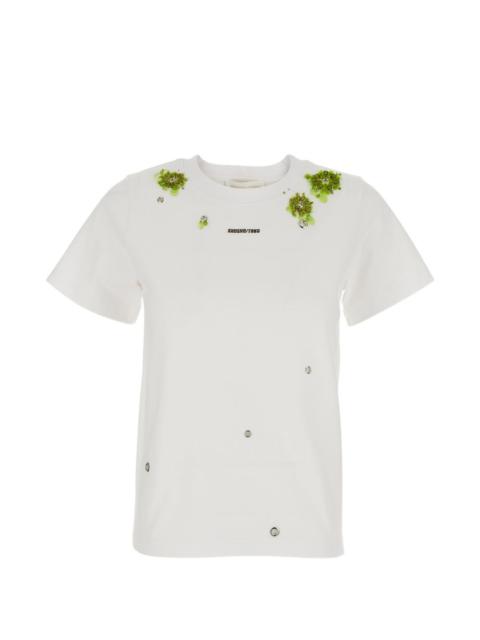 SHUSHU/TONG eyelet-embellished T-shirt