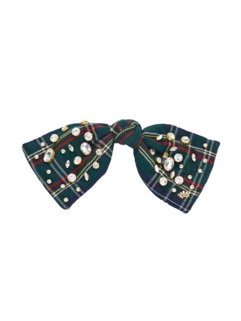 LELE SADOUGHI Women's Paloma Crystal Bow Barrette - Holiday Plaid