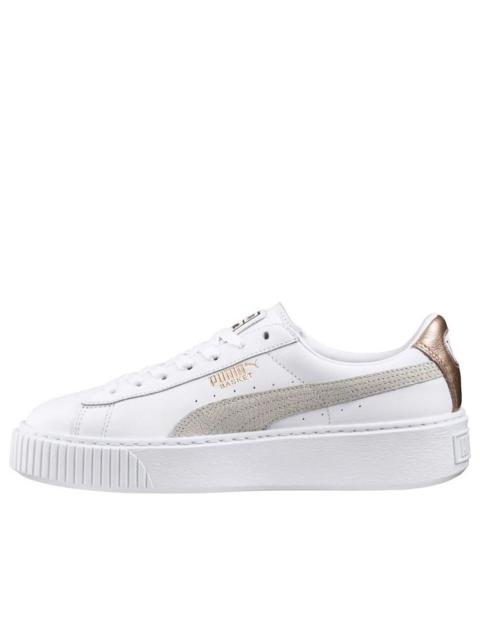 PUMA (WMNS) PUMA 바구니 플랫폼 Euphoria RG 'White Gray Gold' 366814-02