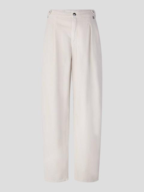 BOGNER TISA TAPERED FIT CORDUROY PANTS IN OFF-WHITE