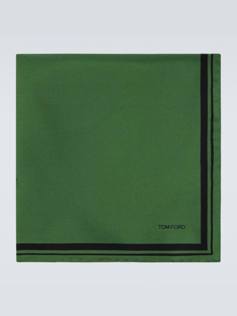 TOM FORD Printed silk twill pocket square