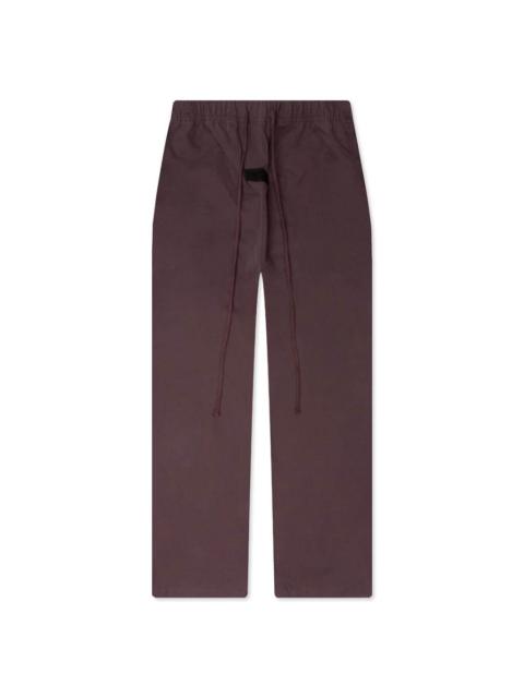 ESSENTIALS RELAXED TROUSER - PLUM