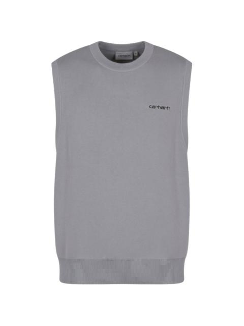 Carhartt WIP logo-embroidered knitted vest