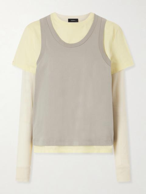 WARDROBE.NYC Layered-effect Cotton T-shirt