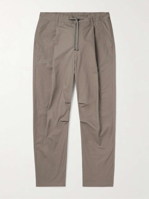 John Elliott Studio Tapered Pleated Cotton Drawstring Trousers