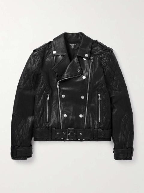 Balmain Quilted Leather Jacket