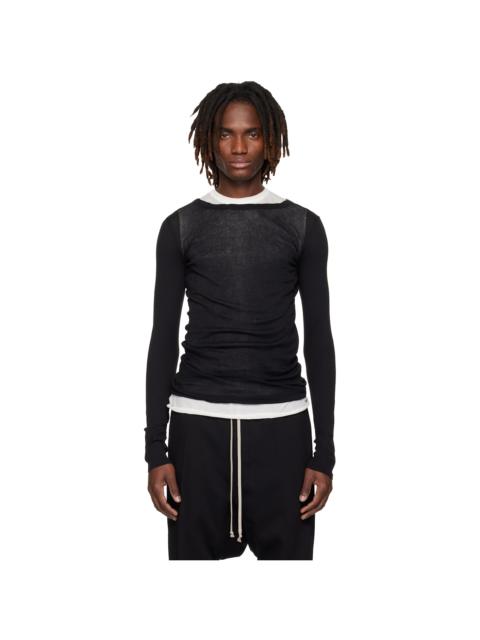 Rick Owens Black Temple Rib LS T-shirt