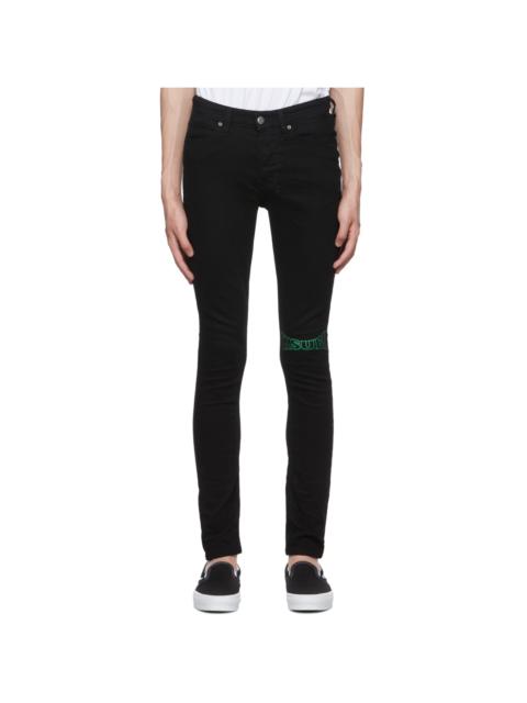 Ksubi Black Van Winkle Neon Jeans