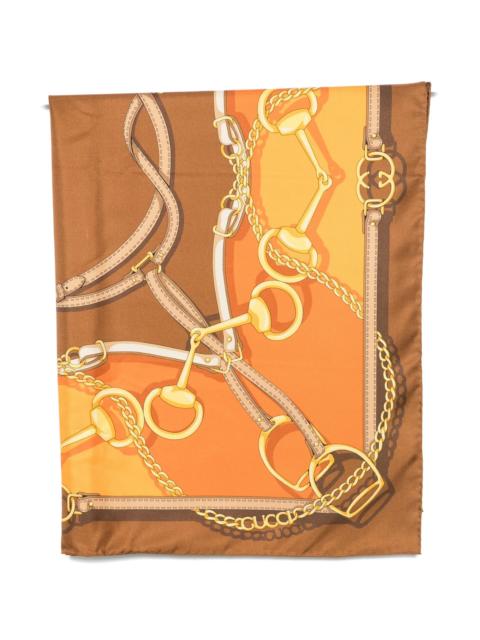 GUCCI Gucci Horsebit Chain-print Scarf