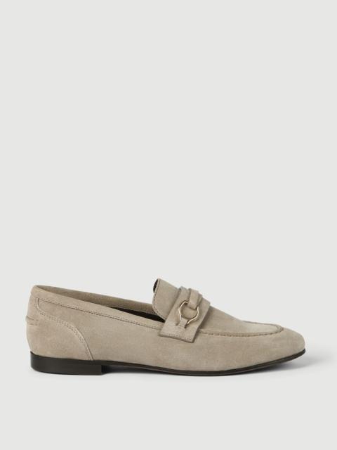 Brunello Cucinelli Suede loafers with bit detail