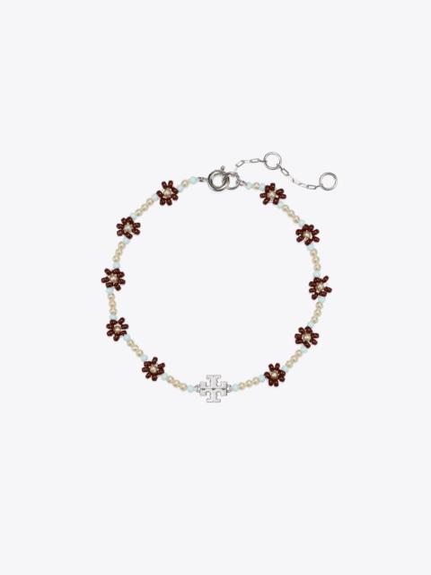TORY BURCH Curiosity Beaded Flower Bracelet