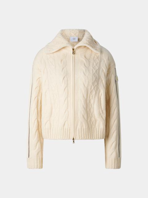 BOGNER Lotta Virgin Wool Blend Knit Jacket in Off-White