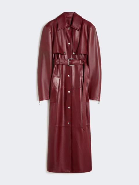 Sportmax Nappa leather two-piece trench coat - bordeaux