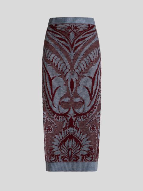 Etro WOOL JACQUARD PENCIL SKIRT