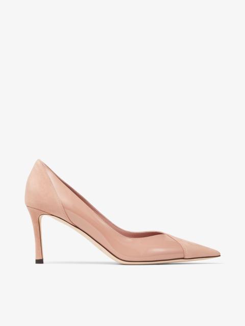 Cass 75
Ballet Pink Suede and Patent Pumps