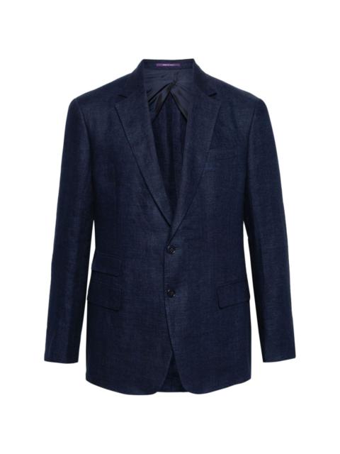 single-breasted linen blazer