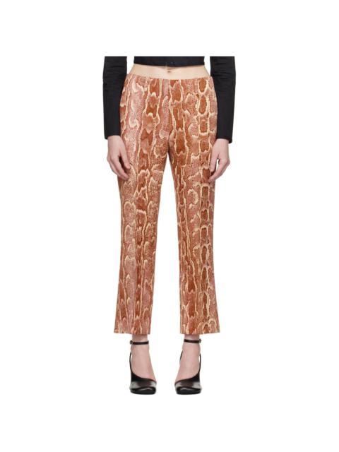 Dries Van Noten Orange Pinched Seam Trousers