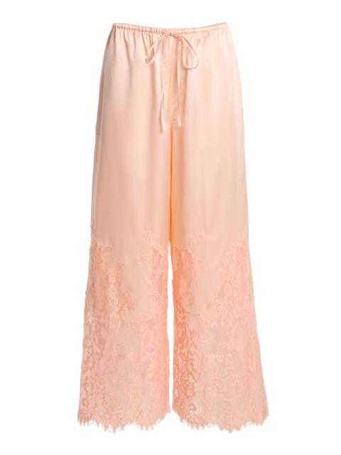 THIRD FORM Exclusive Adore Lace-Trimmed Silk-Blend Pants pink