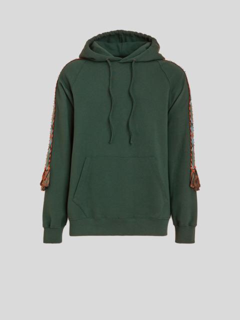 Etro HOODED SWEATSHIRT WITH JACQUARD TAPES