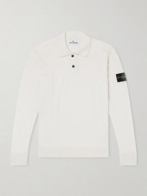 Stone Island Logo-Appliquéd Virgin Wool Polo Shirt