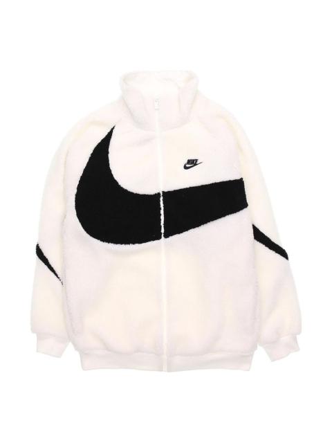 Nike Sportswear Logo polar fleece Stand Collar Jacket White DH2474-110