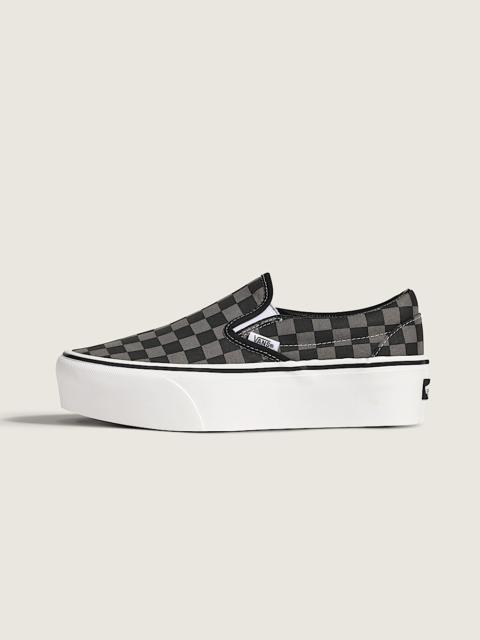 Vans Classic Slip-On Platform Checkerboard Shoe