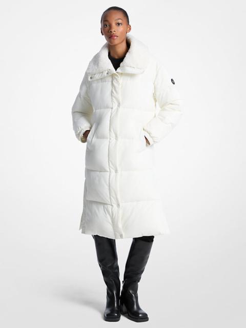 MICHAEL KORS Faux Fur-Trim Quilted Puffer Jacket