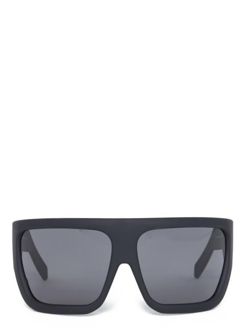Rick Owens Shiny David Oversized D-Frame Acetate Sunglasses