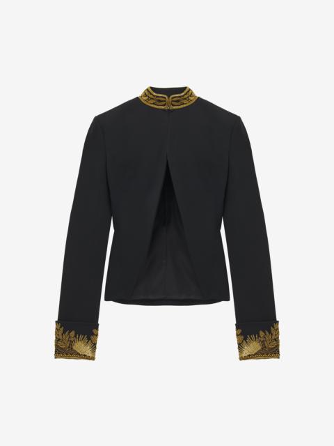 Alexander McQueen Goldwork Border Embroidery Cutaway Jacket