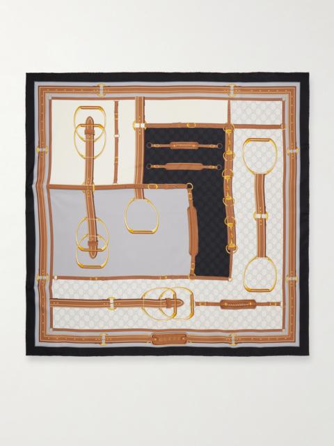 GUCCI Printed Silk-twill Scarf