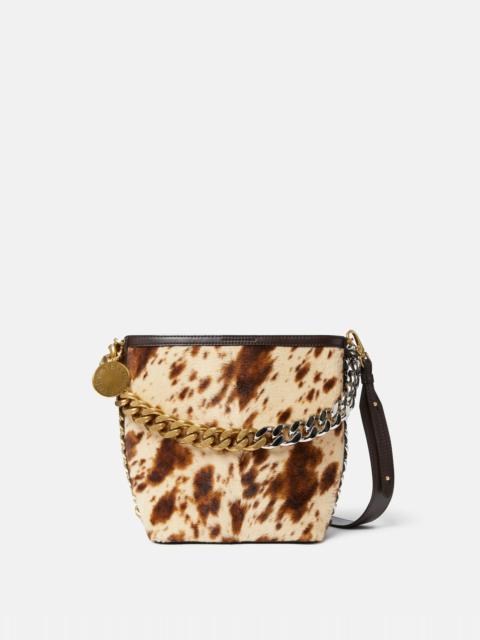 Stella McCartney Frayme Appaloosa Print Velvet Bucket Bag