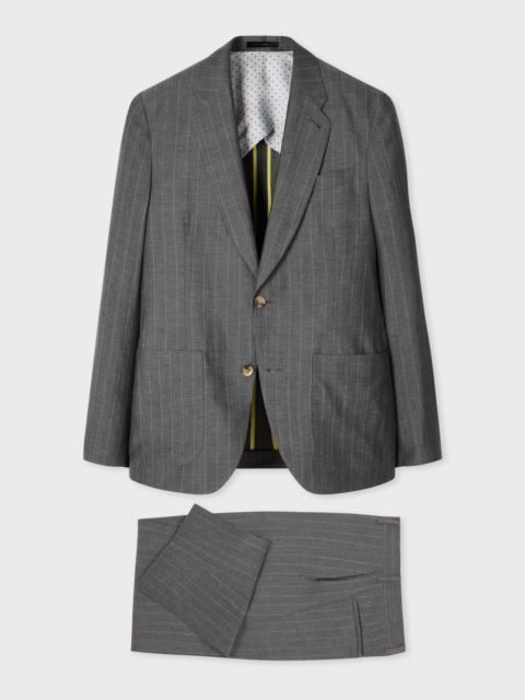 Paul Smith Grey Wool Jacquard Suit