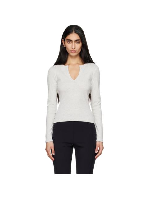 FLORE FLORE Gray Iman Longsleeve T-shirt