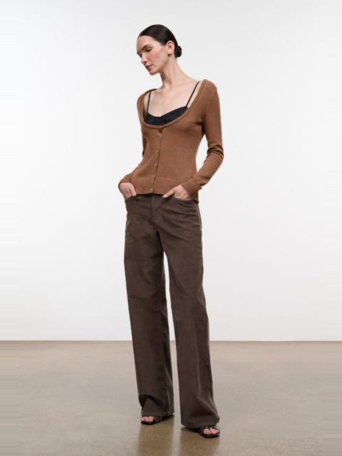 STAUD STAUD NATASHA CASHMERE SWEATER CIGAR