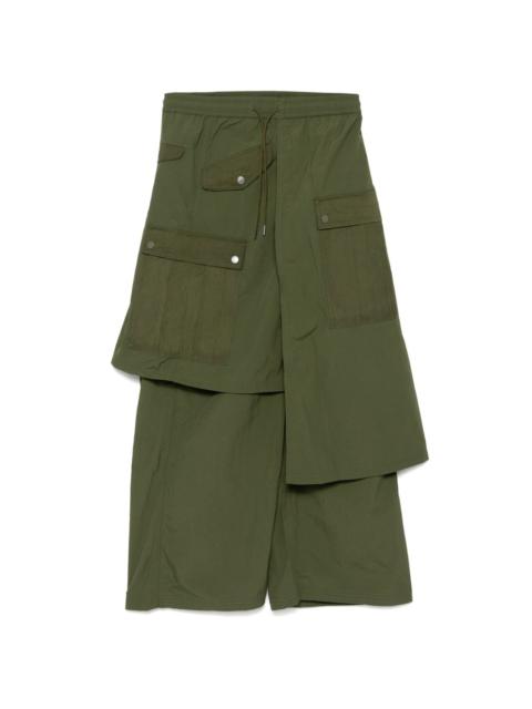 MAHARISHI Asym cargo hakama pants
