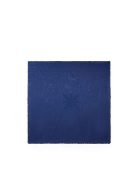 Etro floral Paisley-motif silk & wool jacquard shawl