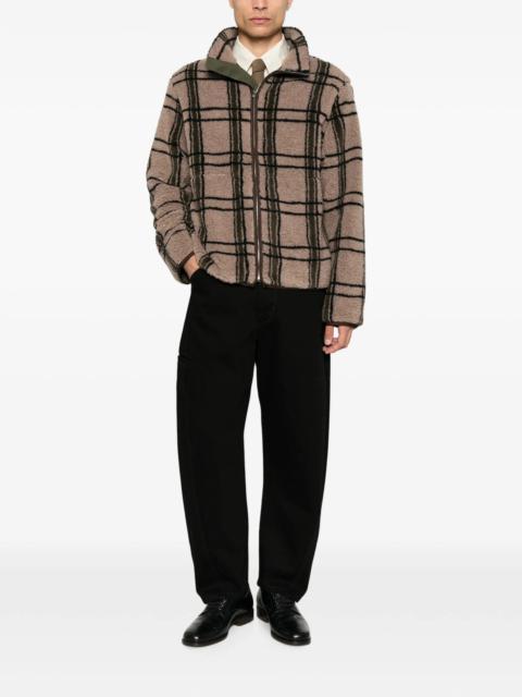 RANRA Ranra Check-pattern Fleece Jacket