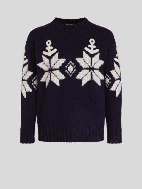 Etro JUMPER WITH INTARSIA EMBROIDERY