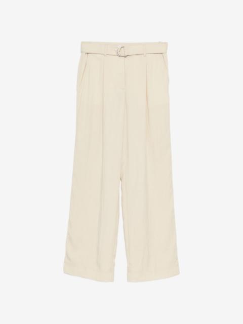 Helmut Lang belted pleated trousers