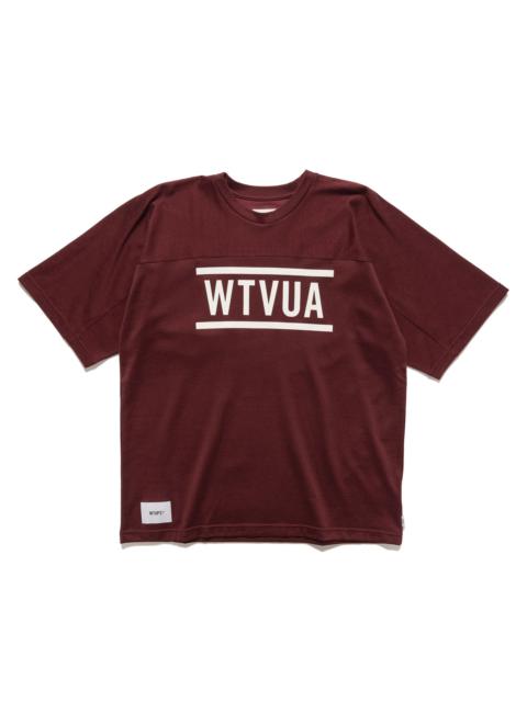 WTAPS QB / SS RACO. Brackets T-Shirt BURGUNDY | REVERSIBLE