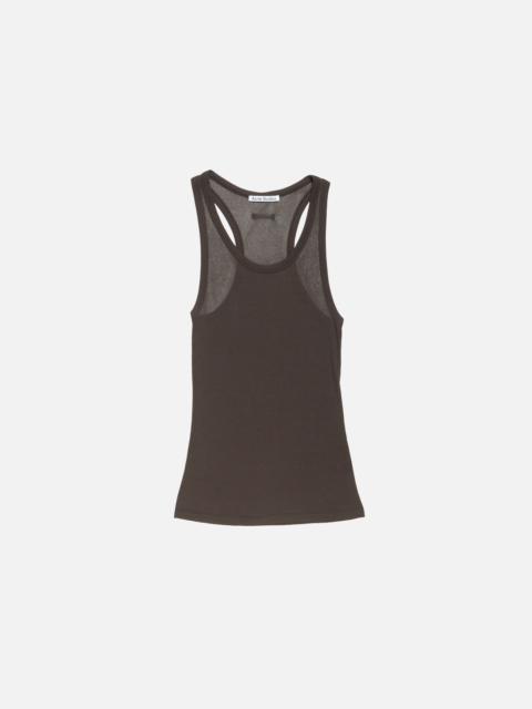 Acne Studios Thin ribbed tank top - Dark brown