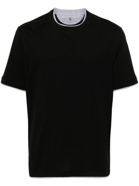 Brunello Cucinelli layered cotton T-shirt