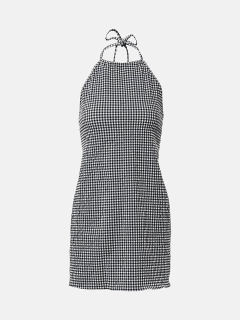Hunza G Gingham seersucker minidress