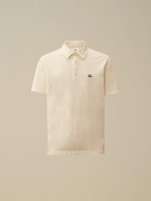 C.P. Company Stretch Piquet Three-Button Logo Polo