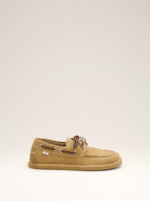 AMI Paris BEIGE COW LEATHER BOAT SHOES