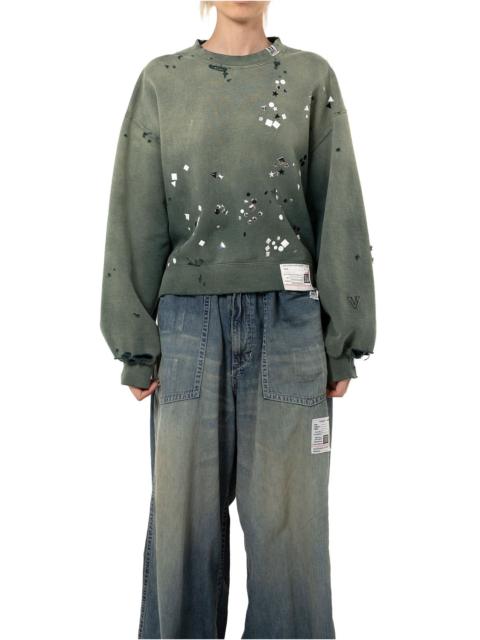 Maison MIHARAYASUHIRO Sun Faded Like Embellished Sweatshirt