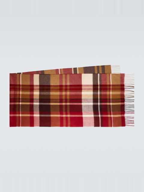 Royal College checked cashmere scarf